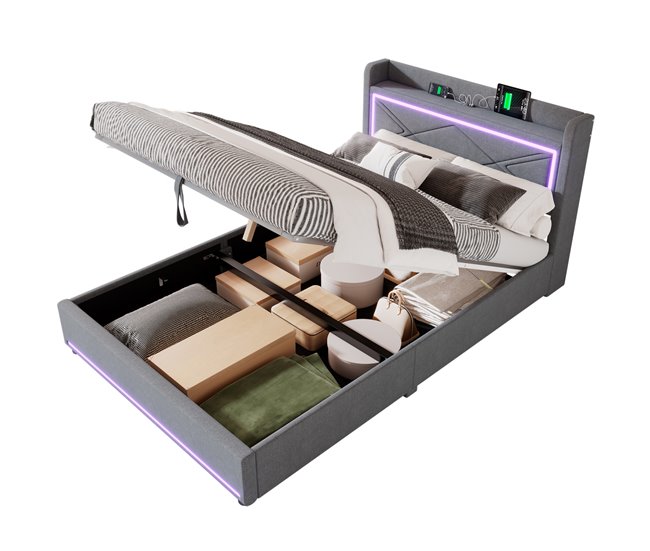 Cama com arrumação 200x140