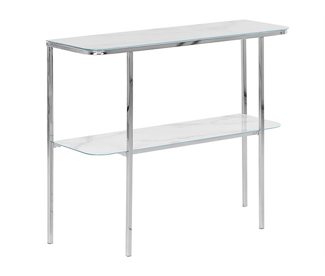 Beliani Mesa auxiliar CALVERT 100 Prata
