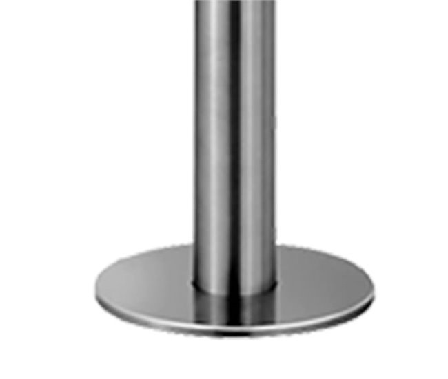 Chuveiro exterior QUARTU em aço inoxidável 316L com chuveiro superior e lava-pés H 228,9 cm, Inox Prata