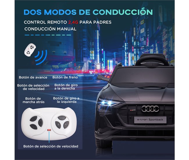Carro Elétrico para Crianças PP e Aço HOMCOM Preto