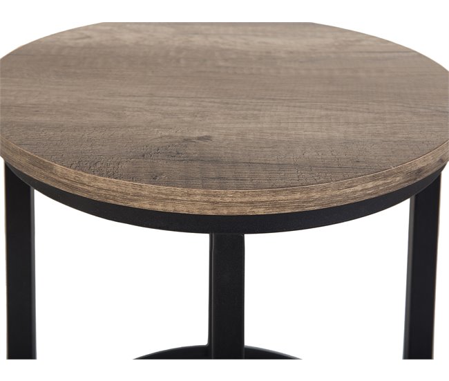 Beliani Mesa de apoio DIXIE 48x48 Castanho