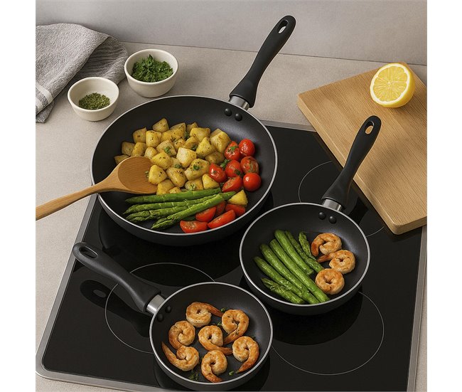 Conjunto de panelas Well Home de 12 peças + 3 panelas Cinza