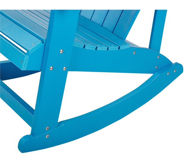 Beliani Cadeira de baloiço ADIRONDACK Azul