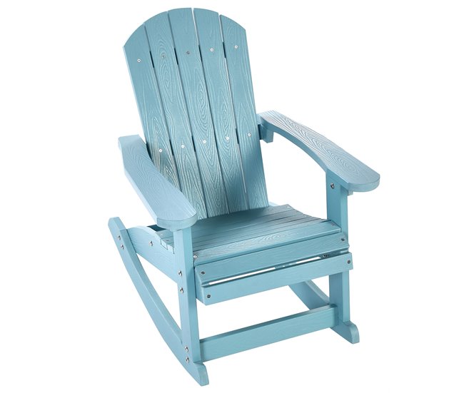 Beliani Cadeira de baloiço ADIRONDACK Azul Claro