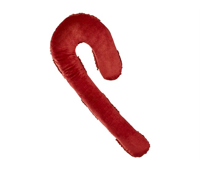 Beliani Almofada decorativa CANDY CANE Branco/ Vermelho