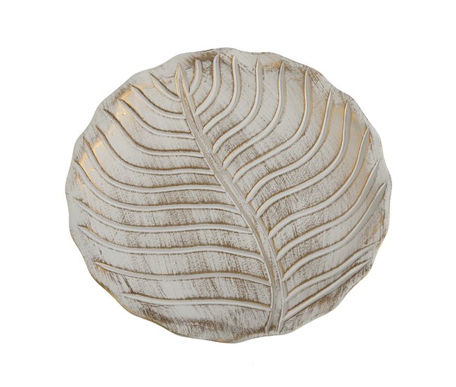 Centro de mesa redondo LEAF 40cm Branco