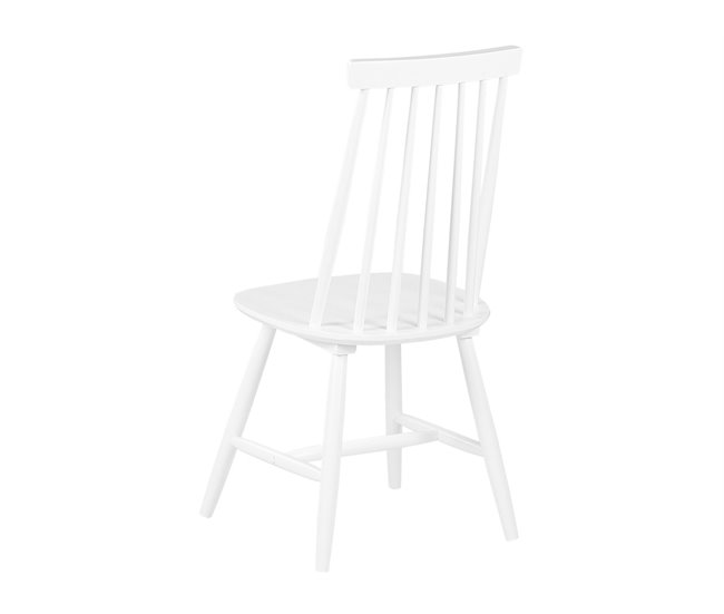 Beliani Silla de comedor BURBANK Branco