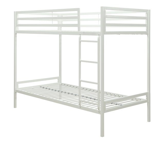 Belice 90x190cm metal com barrera protectora GASOL Branco