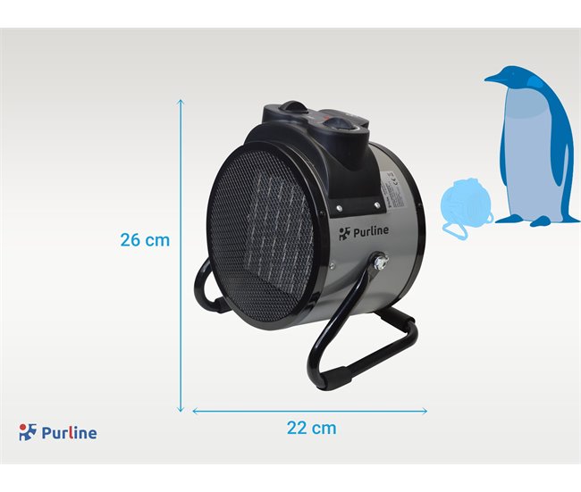 Aquecedor industrial Preto / Cinza
