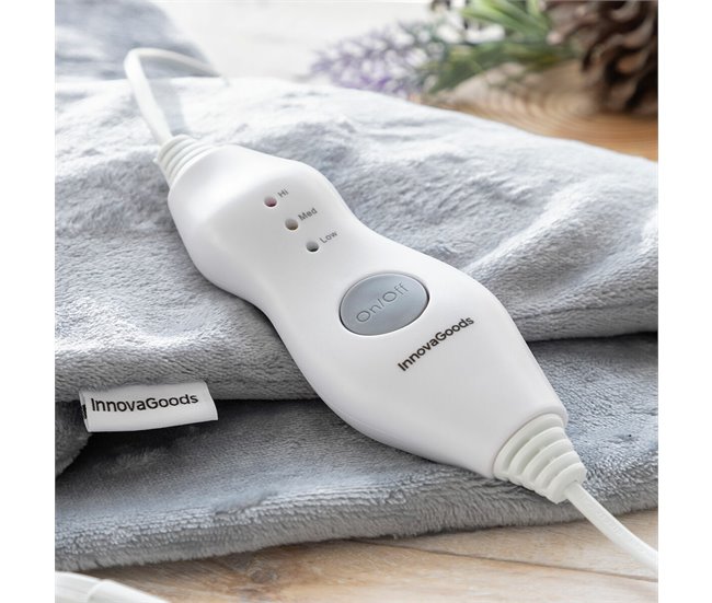 Almofada Elétrica para o Pescoço e Ombros Cinza