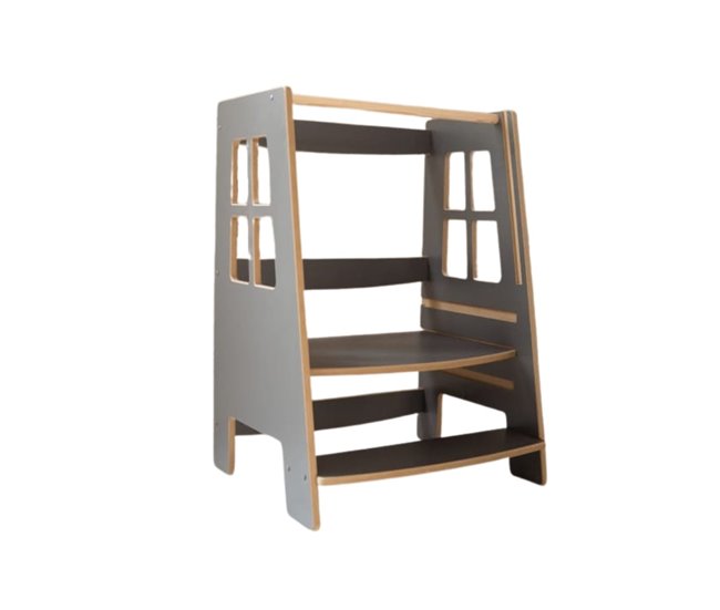 Torre de aprendizagem dupla safe montessori branca