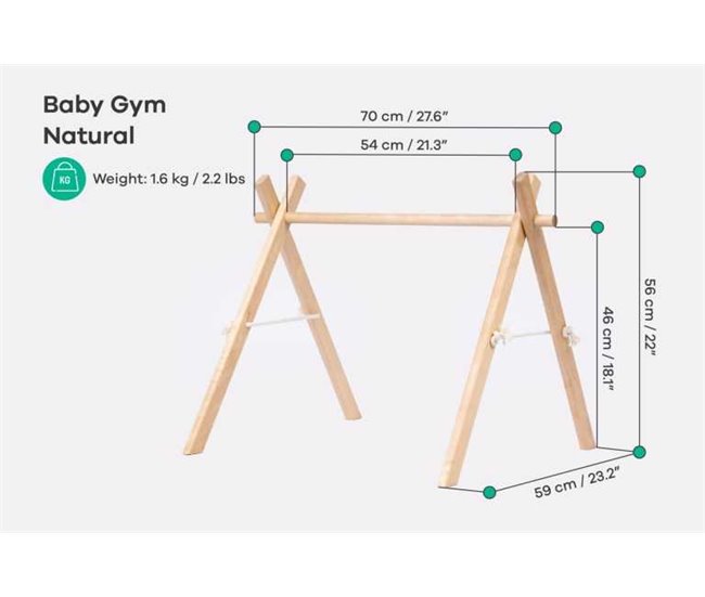 Arco didático em madeira para bebés Madeira