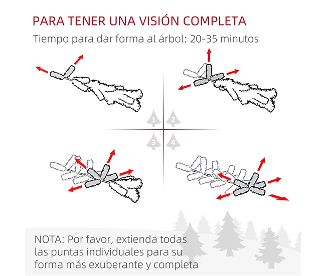 Árvore de Natal Artificial Aço e Plástico HOMCOM, casa - natal Verde