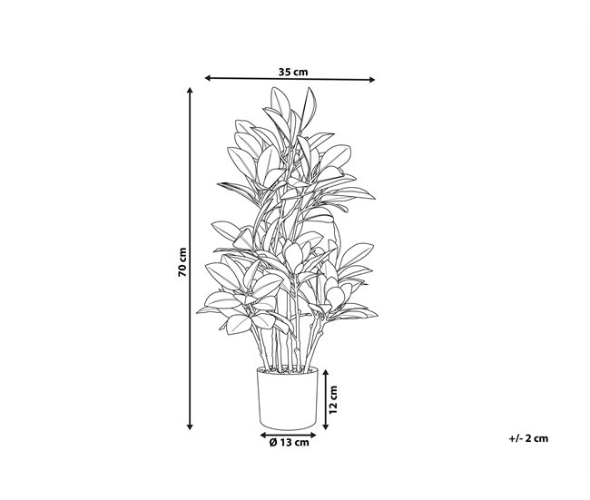 Beliani Planta artificial MAGNOLIA Verde