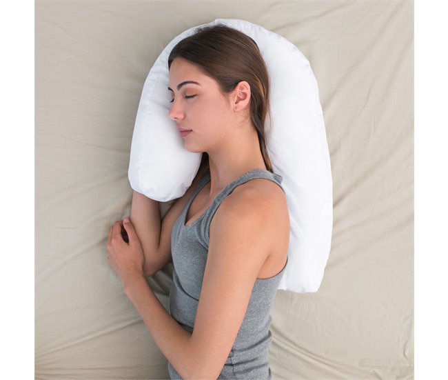 Almofada Ergonómica de Postura Lateral U Wellness Relax Branco
