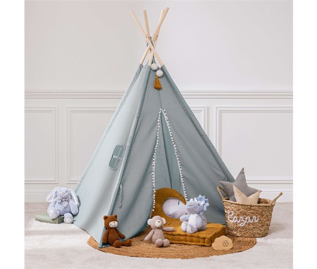 Teepee Infantil Wapi - Poliéster Enrolável e Portátil Azul