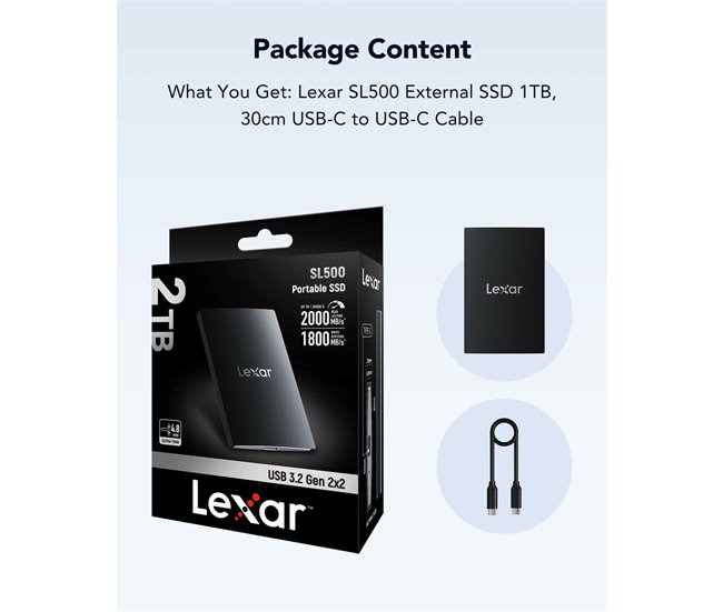 Disco Duro Externo LSL500X001T-RNBNG Preto