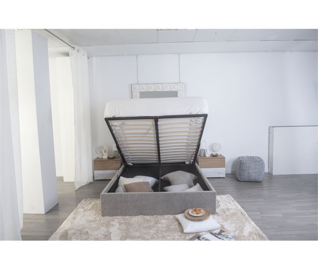 Cama abatível LUA II cinza 140x190cm Cinza
