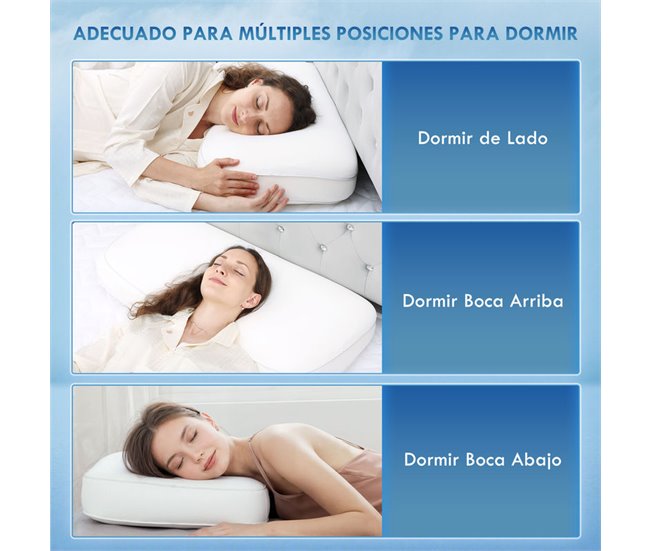 Almofada de Viscoelástica Espuma de Viscoelástica HOMCOM Cru