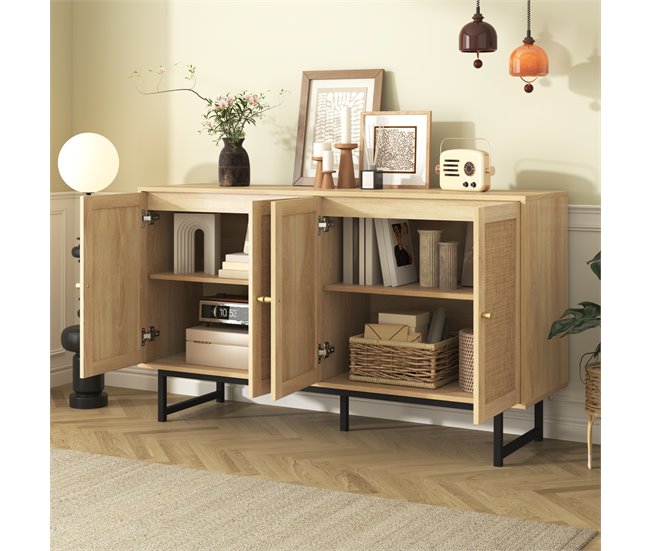 Aparador com 4 portas Natural