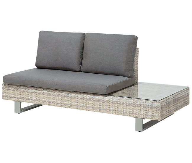 Beliani Conjunto lounge LANCIANO Cinza