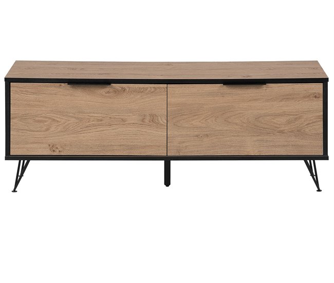 Beliani Mesa de TV HALSTON 120 Castanho