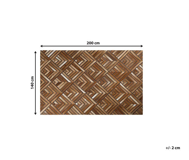 Beliani Pelos curtos TEKIR 140x200 Bege