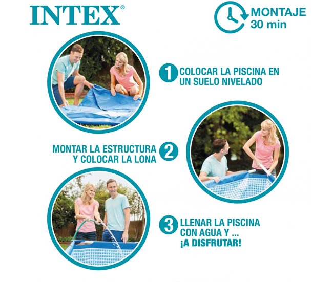 Piscina desmontável Intex estrutura pequena 220x150x60 cm - 1.662 l Azul