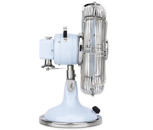 Ventoinha de mesa em metal com design retro JOE50 H.Koenig Azul
