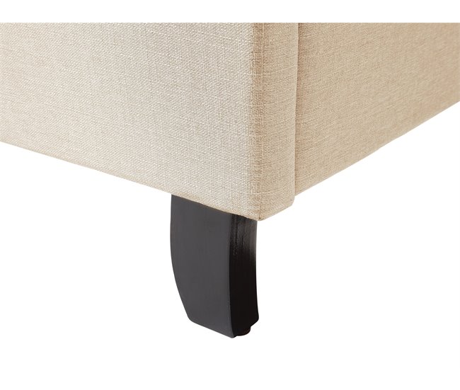 Beliani Cama com estrado Poliéster BORDEAUX 147x217 Bege