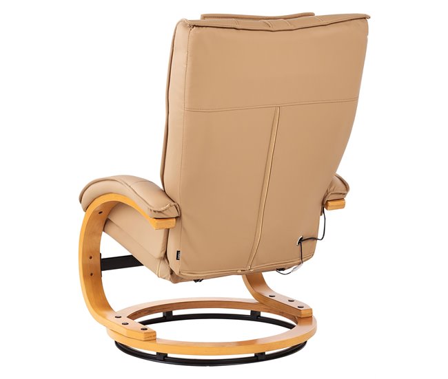 Beliani Cadeira de massagem MAJESTIC Castanho Claro