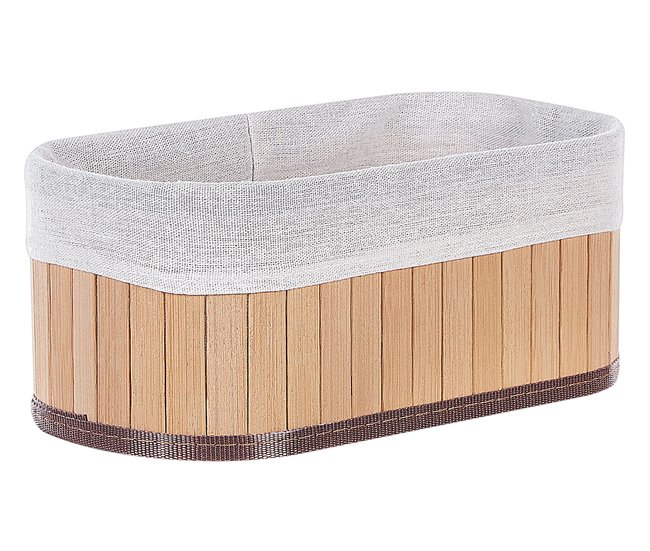 Beliani Cesto de roupa TALPE Castanho