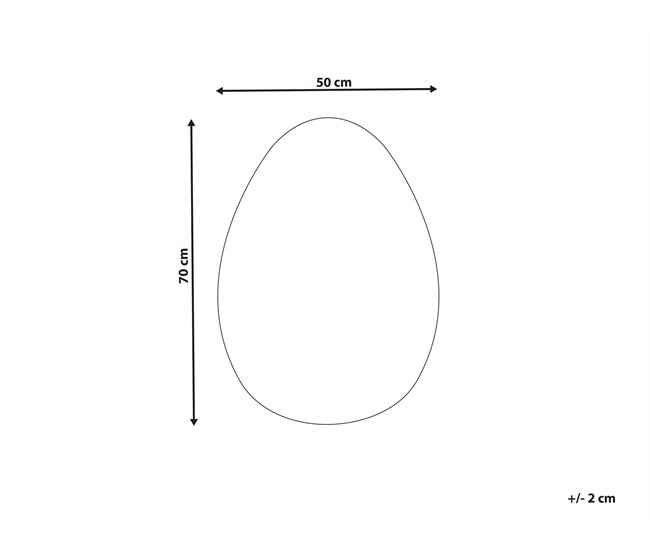 Espelho MONTRESOR 50 cm 70 cm Prateado Cinza