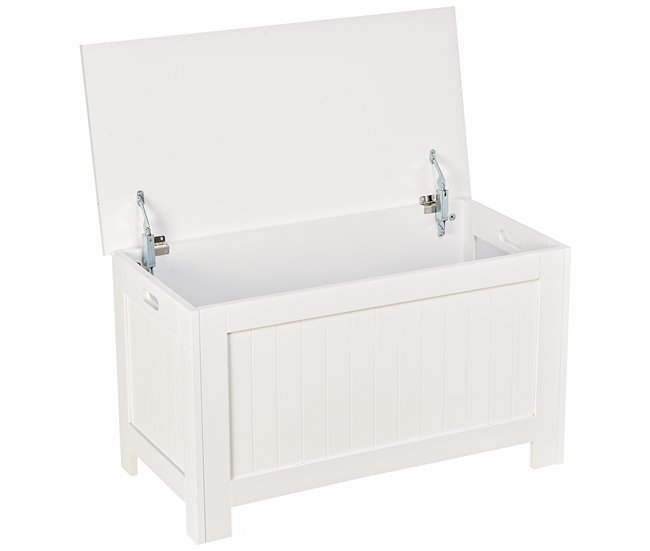 Baú de Armazenamento MDF HOMCOM, casa - móveis de armazenamento 81 Branco