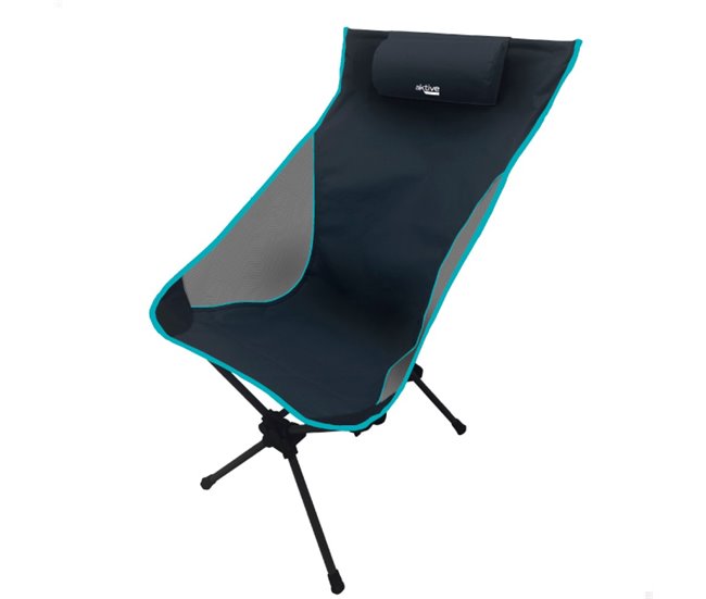 Aktive Cadeira de campismo dobrável ultra-compacta Preto