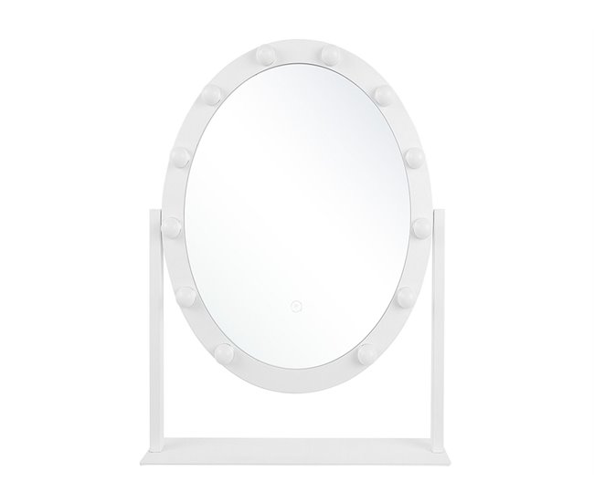 Beliani Espejo de maquillaje ROSTRENEN Branco