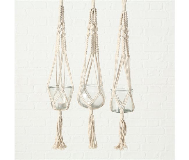 Vaso suspenso sortido MACRAMÉ da marca BOLTZE Branco