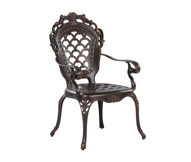 Beliani Conjunto de comedor LIZZANO Castanho