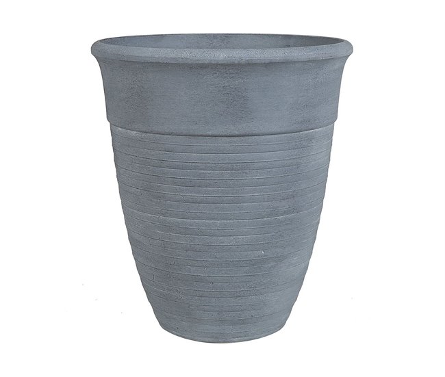 Beliani Conjunto de 2 vasos para plantas KATALIMA Cinza
