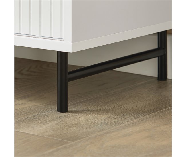 Banco para sapatos com portas de correr FSR116-W SoBuy Branco