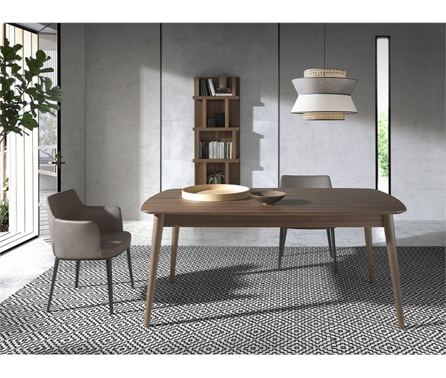 ANGEL CERDA Cadeira em tecido vison Preto