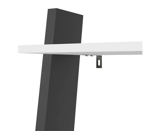 Estante de escadas 4 prateleiras e gaveta DELTA Branco/ Preto