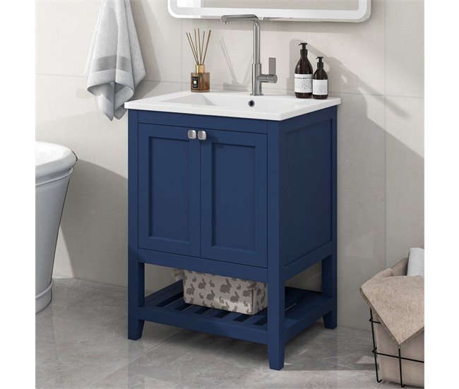 Armários de casa de banho 61 Azul