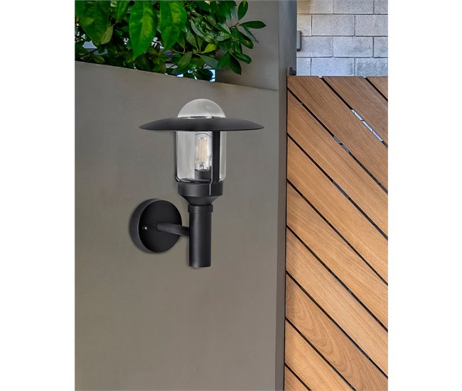 Beliani Iluminação de parede para exterior TIZU Preto