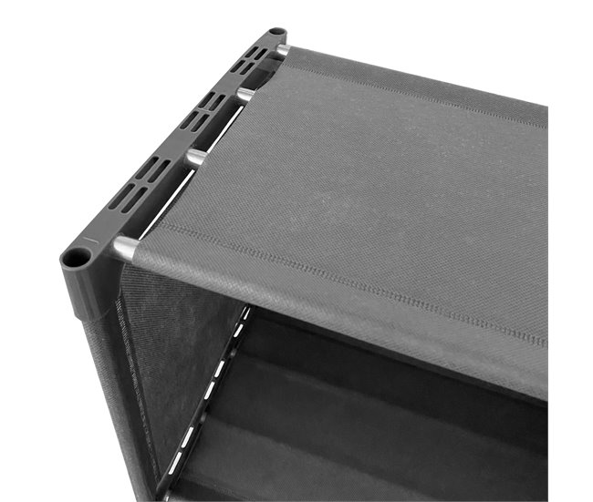 Prateleira de Organização 2 Pisos PVC e Tecido Nyana Home 31x41x29 cm 41 Preto