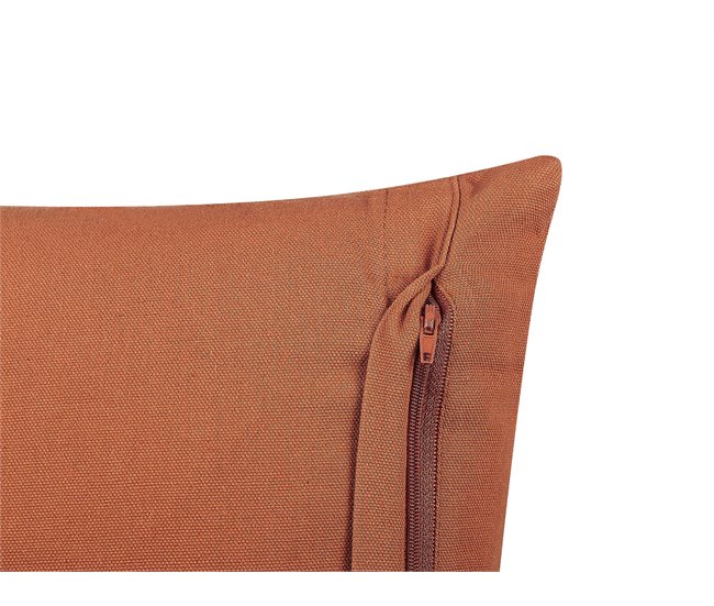 Beliani Almofada decorativa ORLAYA Laranja