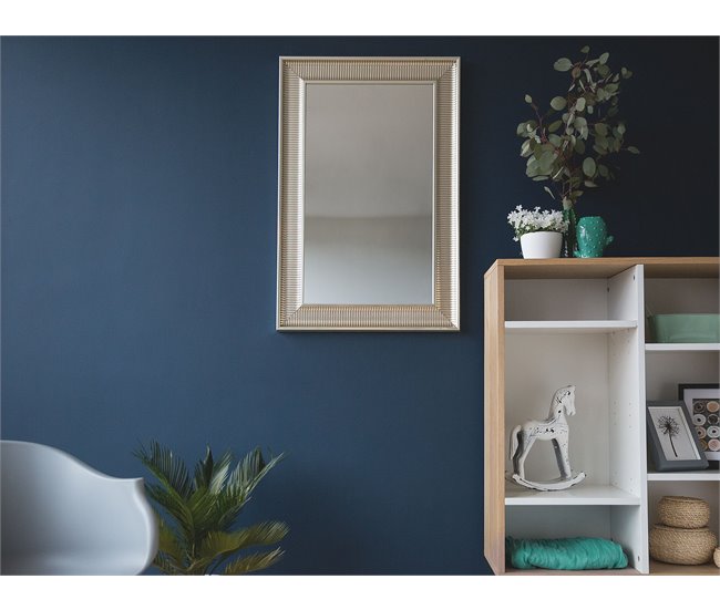 Beliani Espelho CASSIS 60x4 Cinza