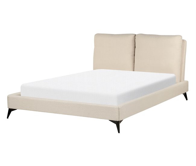 Beliani Cama Bouclé MELLE 155x240 Bege