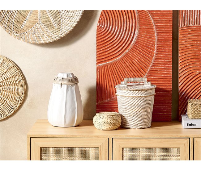 Beliani Jarro decorativo KAMPAR Branco