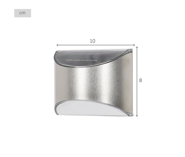Aktive Conjunto de 4 apliques solares LED de parede 5-10 lúmens Cinza